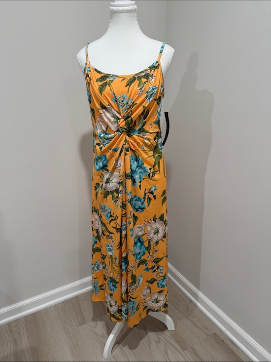 RACHEL Rachel Roy Dresses & Skirts - RACHEL Rachel Roy Yellow Floral Knot-Front Maxi Dress.NWT Size L
